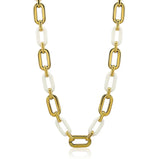 Jenna Acrylic Necklace - White Aaria Tees