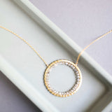 Labradorite Halo Necklace Aaria Tees
