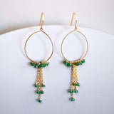 Green Apatite Mini Swing Earrings Aaria Tees