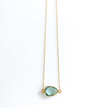 Green Amethyst Minimalist Necklace Aaria Tees