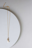 White Chalcedony Silver Cluster Necklace Aaria Tees