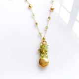 Long Peridot & Green Amethyst Beaded Chain Aaria Tees