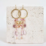 Rose Pink Gemstones Ammil Earrings Aaria Tees