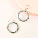 London Blue Quartz Halo Earrings Aaria Tees