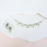 Green Amethyst Silver Sparkler Necklace Aaria Tees