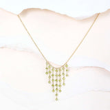 Mini Gemstone Fringe Necklaces Aaria Tees