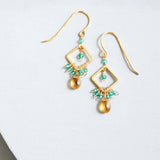 The Pixy Earring - Citrine & Green Onyx Aaria Tees