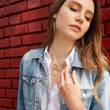 Labradorite Halo Necklace Aaria Tees