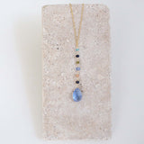 Sky Blue Quartz Yoga Pendant Necklace Aaria Tees