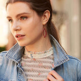 Ruby Red Quartz Freestyle Earrings Aaria Tees