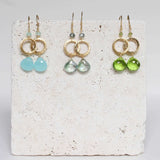 The Airie Earring - Blue Chalcedony Gold Aaria Tees
