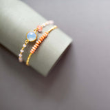 Pink Coral Adjustable Stacking Bracelet Aaria Tees