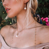 White Chalcedony Silver Cluster Necklace Aaria Tees