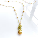 Long Peridot & Green Amethyst Beaded Chain Aaria Tees