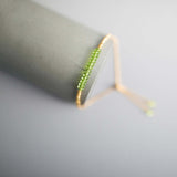 Peridot Adjustable Stacking Bracelet Aaria Tees