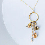 The Ammil Necklace - Citrine & Smoky Quartz Aaria Tees