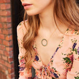 London Blue Quartz Halo Necklace Aaria Tees