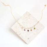 Blue Gemstone Mini Sparkler Necklace Aaria Tees