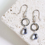 Tanzanite Quartz Silver Drop Earrings Aaria Tees