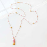Long Peridot & Green Amethyst Beaded Chain Aaria Tees