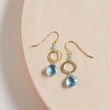 Aquamarine Quartz Silver Airie Earring Aaria Tees
