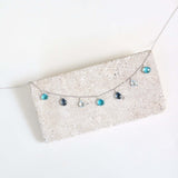 Blue Gemstone Gold Sparkler Necklace Aaria Tees