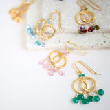Rose Quartz Mini Boho Earrings Aaria Tees
