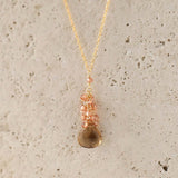 Smoky Quartz Cluster Necklace Aaria Tees