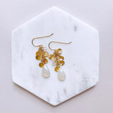 The Aurora Earring - White Chalcedony Aaria Tees