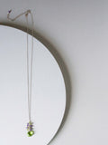 Peridot Quartz Raindrop Cluster Necklace Aaria Tees