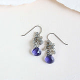 Tanzanite Quartz Silver Drop Earrings Aaria Tees