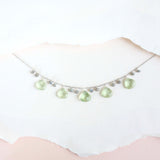 Green Amethyst Silver Sparkler Necklace Aaria Tees