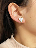 Aubrey MOP Heart Studs Aaria Tees