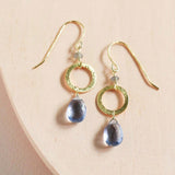 Tanzanite Quartz Silver Drop Earrings Aaria Tees