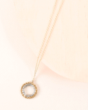 Labradorite Halo Necklace Layering Set Aaria Tees