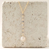 White Chalcedony Yoga Necklace Aaria Tees