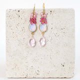 Opal Quartz Bezel Cluster Earrings Aaria Tees
