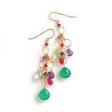 Green Onyx Rainbow Waterfall Earrings Aaria Tees