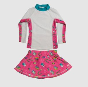 Girls 2 Long Sleeve Rashguard Set - Aaria Tees Aaria Tees