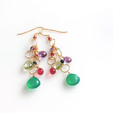 Green Onyx Rainbow Waterfall Earrings Aaria Tees