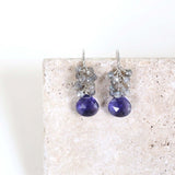 Tanzanite Quartz Silver Drop Earrings Aaria Tees