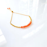 Pink Coral Adjustable Stacking Bracelet Aaria Tees