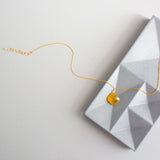 Yellow Chalcedony Pendant Necklace Aaria Tees