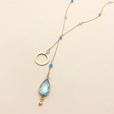 Aquamarine Quartz Ballet Necklace Aaria Tees