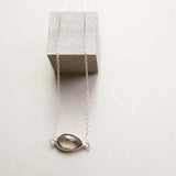 Smoky Quartz Silver Minimalist Necklace Aaria Tees