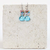 Aquamarine Quartz Silver Bala Earrings Aaria Tees
