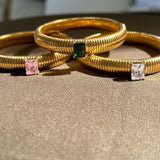 Serenity Pink CZ Gold Bracelet Aaria Tees