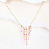 Mini Gemstone Fringe Necklaces Aaria Tees