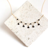Rainbow Gemstone Mini Sparkler Necklace - Gold Aaria Tees