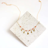 Black Spinel Mini Chain Loop Necklace Aaria Tees